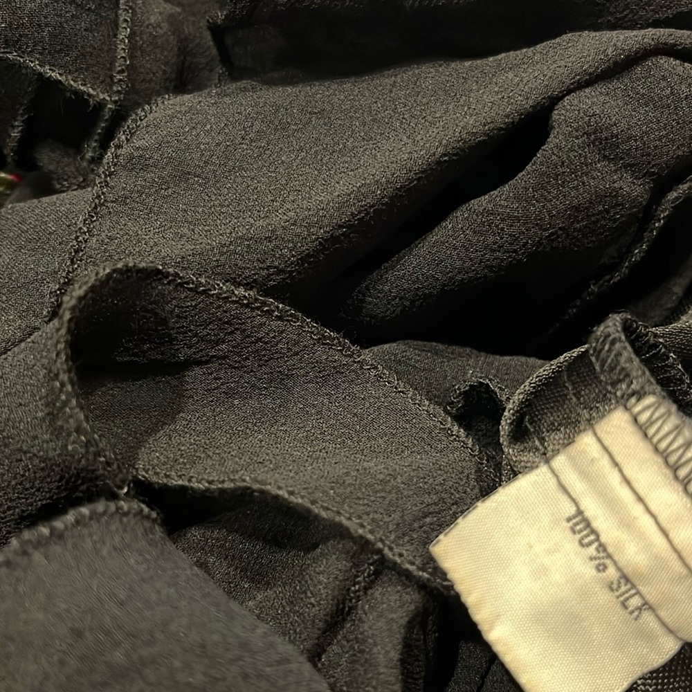 Vintage 90’s Y2K 100% Silk Dress Rose Vintage Beaded Dress Silk Slip Dress Fairy - Picture 16 of 17